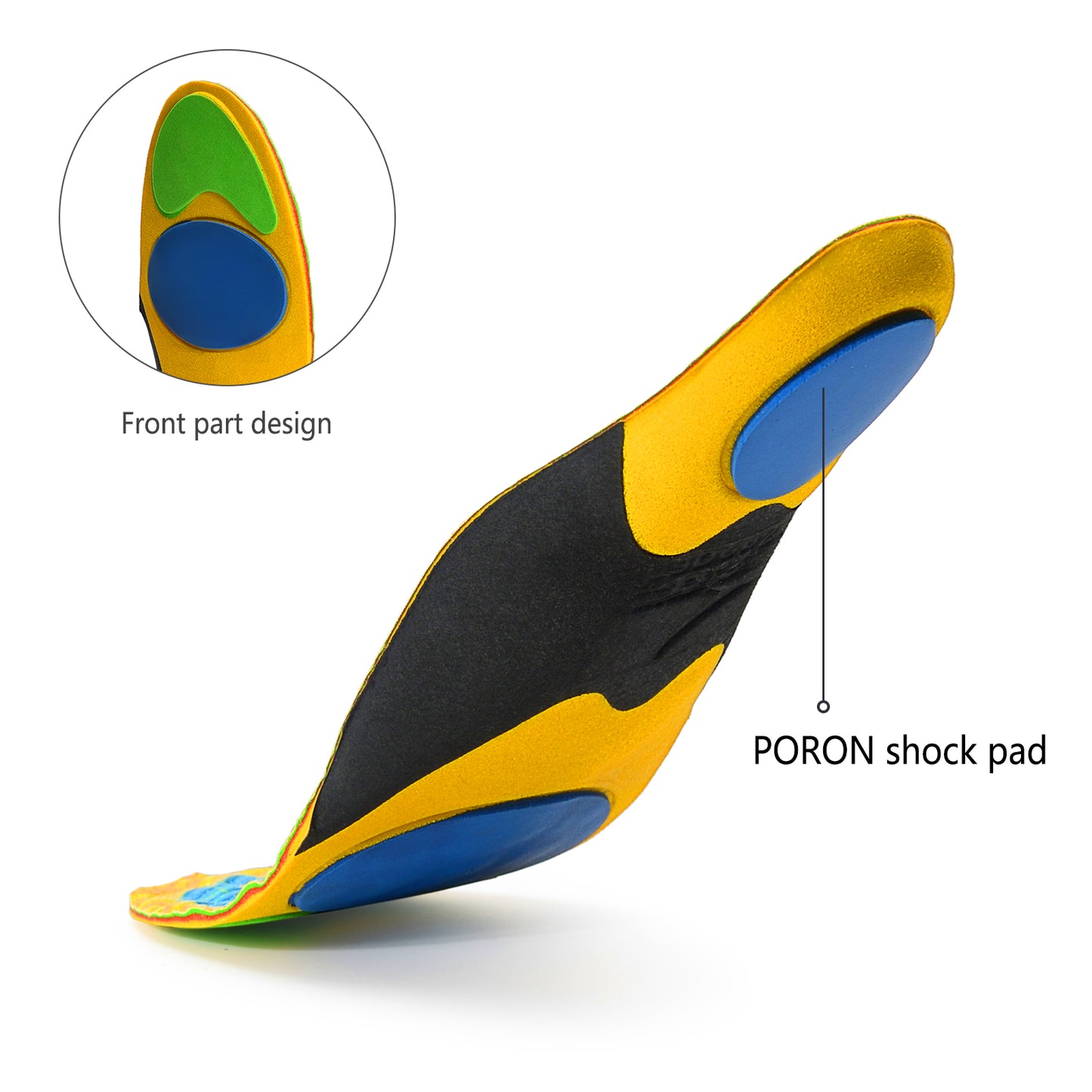 Hapenss Badminton Series Shoe Insole, Arch Support Insoles For Men Women, Orthotic Inserts For Plantar Fasciitis Relief, Best Sports Insole For Standing All Day